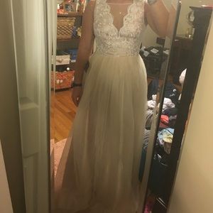 Lulu’s Blush/Cream Wedding/Occasion Dress